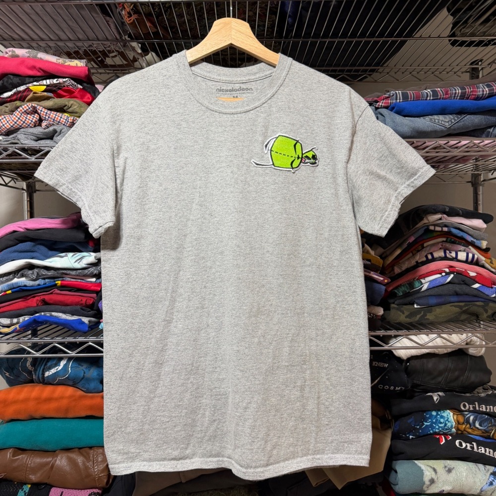 Nickelodeon Invader Zim Gir Patch T Shirt Men's M Gray Short Sleeve TV Show